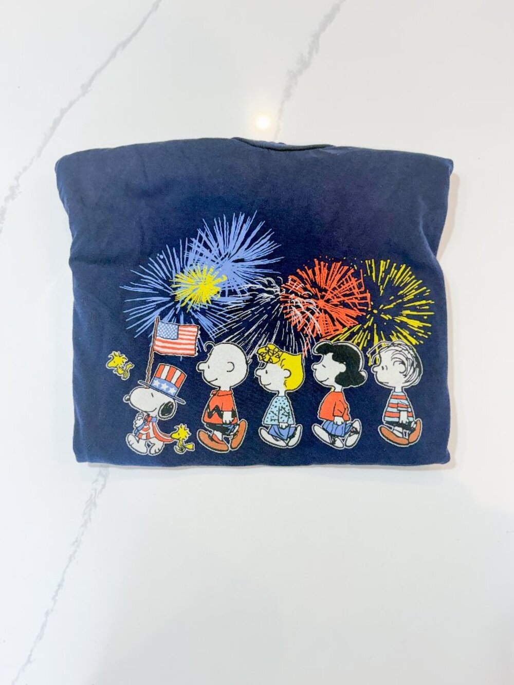 Peanuts Navy Blue 4th of July vintage t-shirt